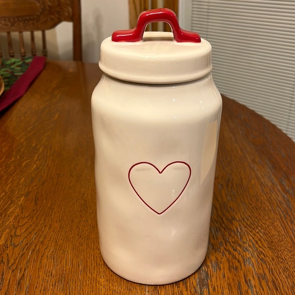 Rae Dunn Other - Rae Dunn Red Heart Canister with lid